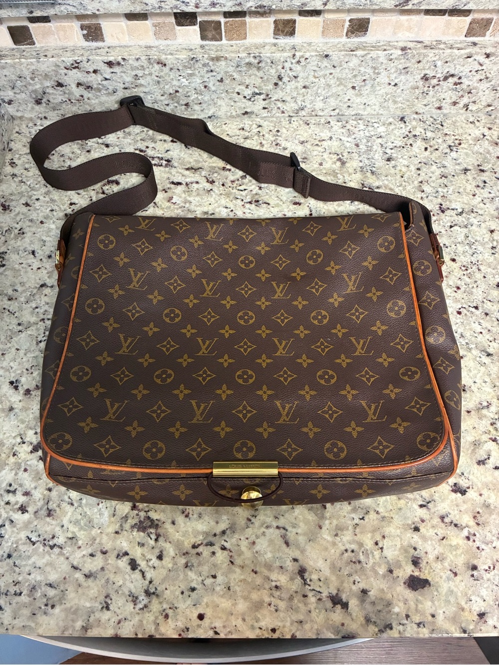 Louis Vuitton Abbesses messenger crossbody bag in brown monogram